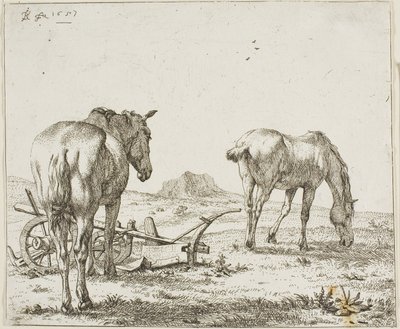 Sabanla İki At by Karel Dujardin