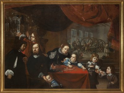 Dionysio Miseroni (1607-1661) ve Ailesi by Karel Škréta