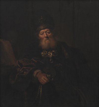 Aron Baş Rahip olarak by Karel van III Mander