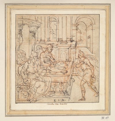 Prodigal Oğul ebeveynlerinden veda ediyor [?] by Karel van Mander I