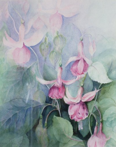 Fuşya, pembe arabacı by Karen Armitage