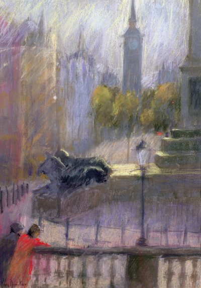 Trafalgar Meydanı (kağıt üzerinde pastel) by Karen Armitage
