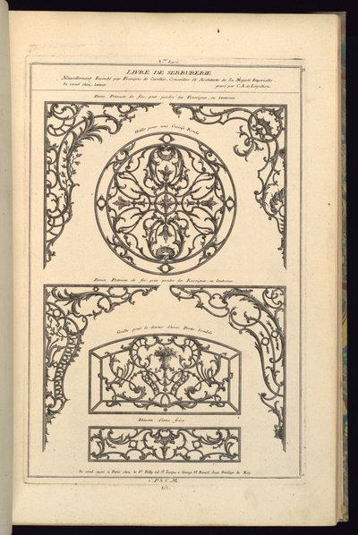 İşaret veya fener asmak için iki demir darağacı by Karl Albert von Lespilliez