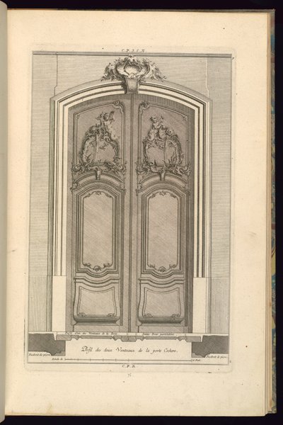 Bir Portalın Yüksekliği ve Planı by Karl Albert von Lespilliez