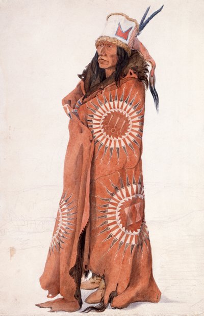 Biróhkä, Hidatsa Adamı by Karl Bodmer