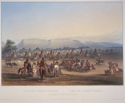 Peikann Kızılderililerinin karargahı by Karl Bodmer