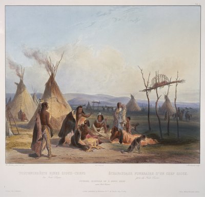 Cenaze İskelesi by Karl Bodmer