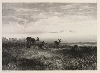 Geyik ile manzara by Karl Bodmer