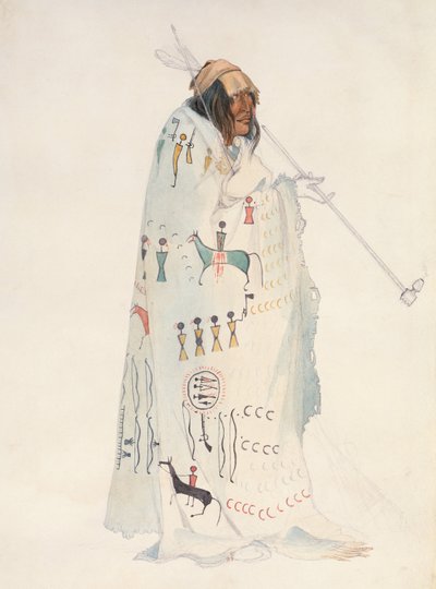 Piegan Kara Ayaklı Adam by Karl Bodmer