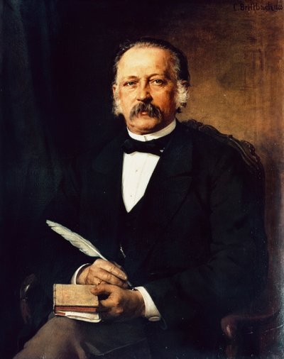 Heinrich Theodor Fontane, Alman şair ve yazar portresi by Karl Breitbach