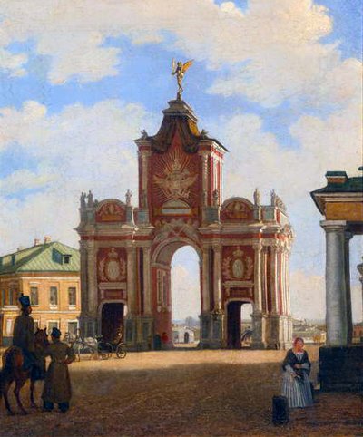 ಮಾಸ್ಕೋದಲ್ಲಿ ರೆಡ್ ಗೇಟ್, 1844 ಟರ್ಕ್ by Karl Fridrikh Petrovich Bodri