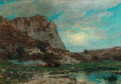 Dinlenme halindeki askerler by Carl Friedrich Lessing