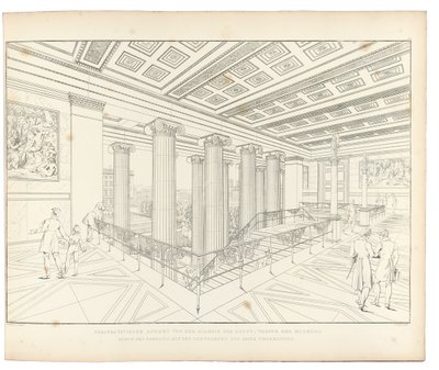 Altes Museum Berlin: Merdivenden Görünüm, 1852 by Karl Friedrich Schinkel