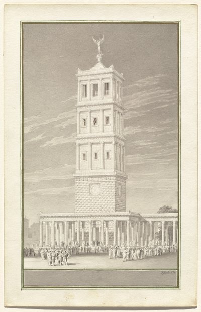 Berlin için bir Katedral Campanile by Karl Friedrich Schinkel