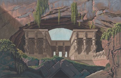 Kayalar arasındaki tapınak, 1847-49. by Karl Friedrich Thiele