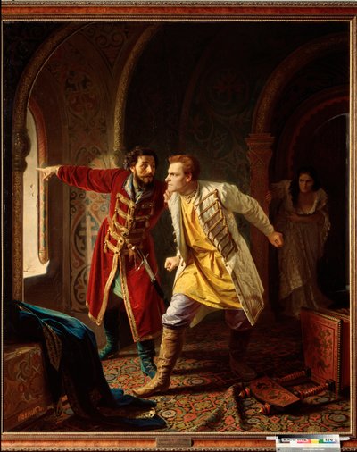 İlk sahte Dimitri'nin son dakikaları (Rusya'nın Dimitri II, ne Gregori Otrepiev by Karl Gottlieb Wenig