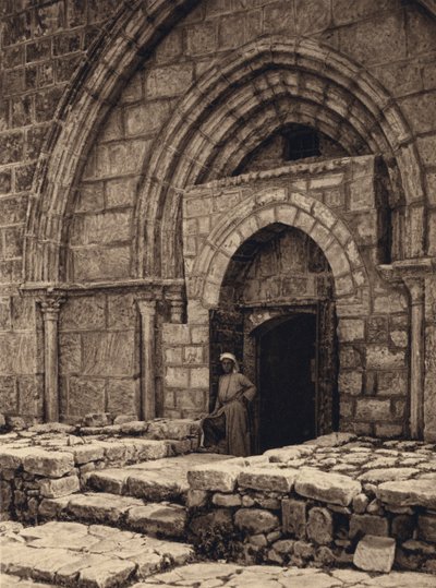 Kudüs, Meryem Ana Mezarı Kilisesi, Portal (s/b fotoğraf) by Karl Grober