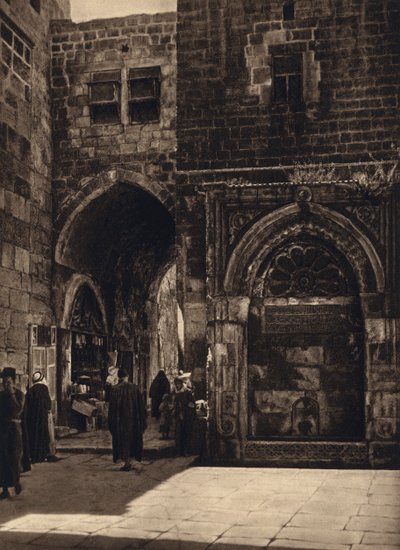 Kudüs, Çeşme (s/b fotoğraf) by Karl Grober