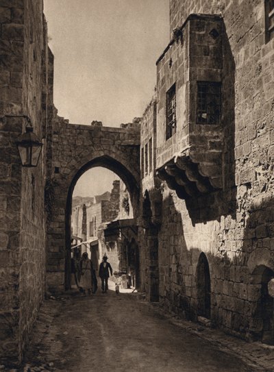 Kudüs, Sokak Manzarası (s/b fotoğraf) by Karl Grober