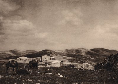 Samiriye, Hirodes Sarayı Harabelerinden Görünüm (s/b fotoğraf) by Karl Grober