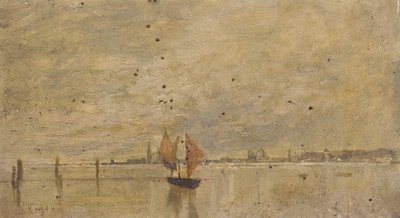 Deniz parçası: Venedik (değirmen tahtası üzerine tuval üzerine yağlıboya) by Karl Heffner