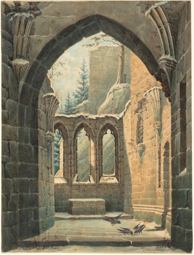 Kışın Oybin Manastırı Harabeleri by Karl Heinrich Beichling