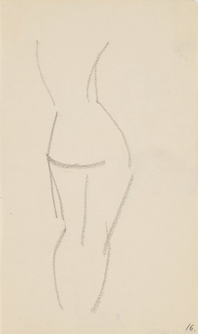 Ayakta duran model, arkadan bakıldığında by Karl Isakson