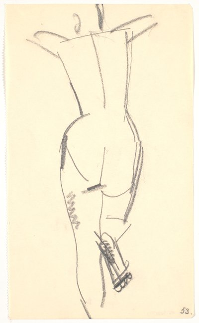 Ayakta duran model, arkadan bakıldığında by Karl Isakson