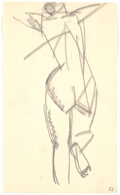 Ayakta duran model, arkadan bakıldığında by Karl Isakson
