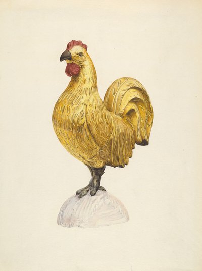 Yaldızlı Ahşap Horoz by Karl J. Hentz