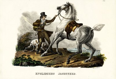 İngiliz Avcı Atı, 1824 by Karl Joseph Brodtmann