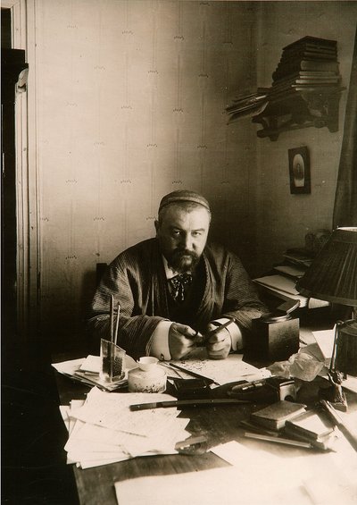 Yazar Alexander Ivanovich Kuprin (s/b fotoğraf) by Karl Karlovich Bulla