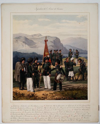 Rus Kafkas Ordusu Piyadeleri, 1867 by Karl Karlovich Piratsky
