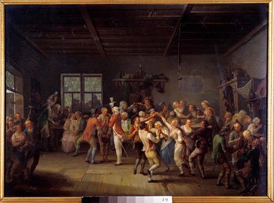 18. yüzyıldan kalma bir Inn Memurları palto dansçılarında işe alım. Karl Pitz