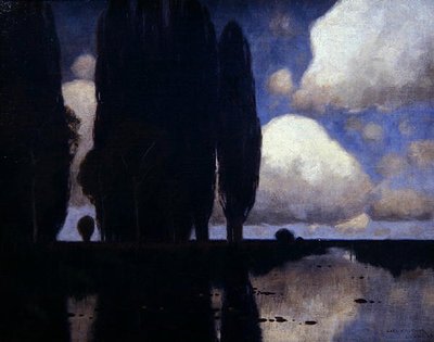 Rheinland Sahnesi (tuval üzerine yağlı boya) by Karl Kustner