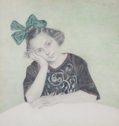 bir kızın portresi by Karl Mediz