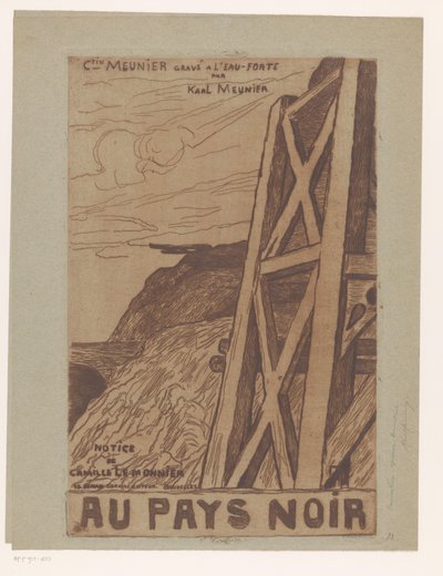 Endüstriyel inşaat ile dağ manzarası Başlık sayfası: Lemonnier, Au Pays Noir, [1885] by Karl Meunier