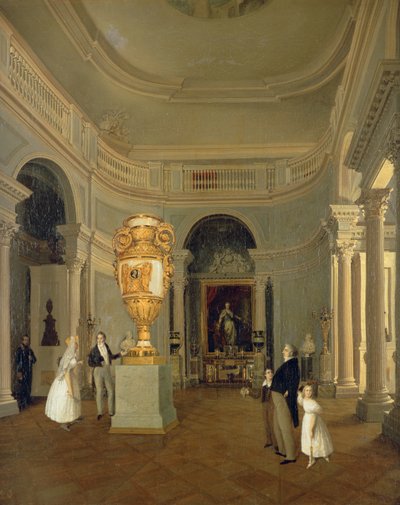 Eski Hermitage Oval Salonu, St Petersburg by Karl Pavlovich Beggrov