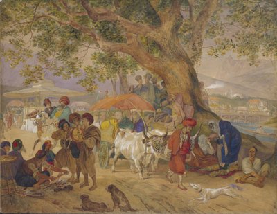 Konstantinopolis yakınlarındaki Tatlı Su Kaynakları, 1849 by Karl Pavlovich Bryullov