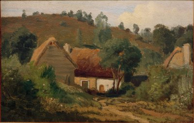 Evleri olan Fransız kırsalı by Karl Peter Burnitz