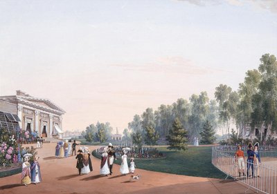 Yelagin Sarayı yakınlarındaki Parkın Görünümü, 1823 by Karl Petrovich Beggrov
