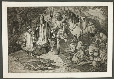 Habsburglu Rudolph ve Rahip by Karl Russ