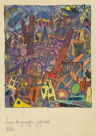 20. yüzyılın başı, c.1923 (suluboya ve pastel)) by Karl Wiener