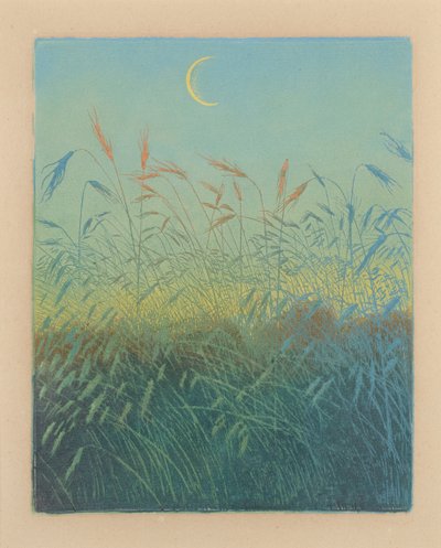 Olgun Mısır Tarlası: akşam (Ahrendelf am Abend) by Karl Wilhelm Arthur Illies