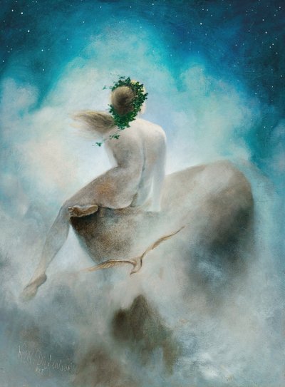 Yıldızlara Soru, 1895. by Karl Wilhelm Diefenbach