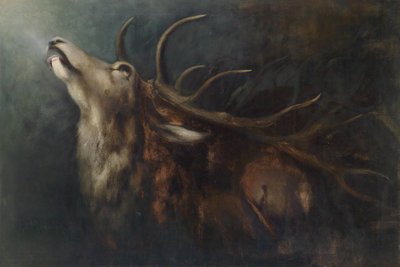 Ölen geyik by Karl Wilhelm Diefenbach