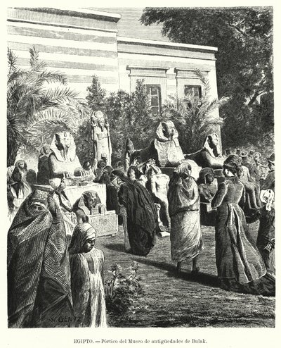 Mısır Eski Eserler Müzesi Portikosu, Bulaq, Kahire, Mısır (litto) by Karl Wilhelm Gentz