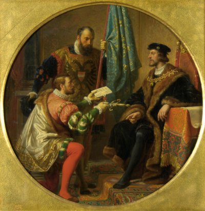Pavia 1525 de İmparator Charles V ve Kral Francis I by Karl von Blaas