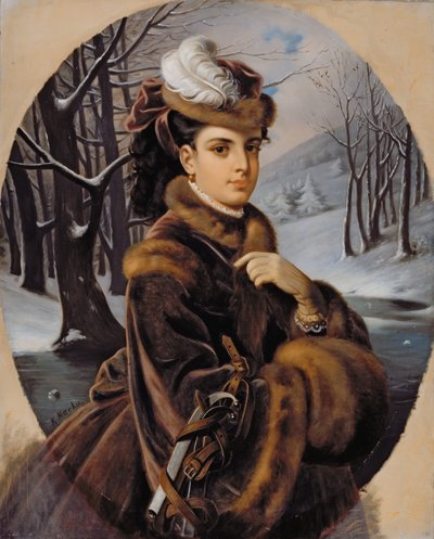 Adelina Patti (1843-1919) (tuval üzerine yağlı boya) by Karoly II Marko