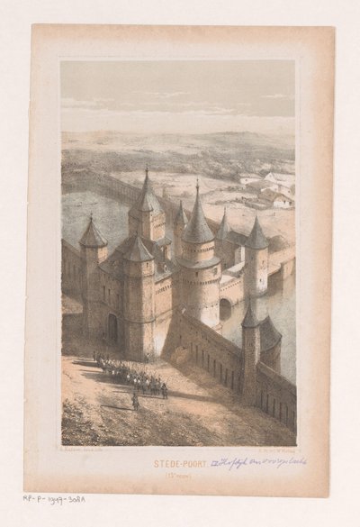 On üçüncü yüzyılda şehir kapısı Stede kapısı (13. yüzyıl) (nesne üzerindeki başlık) by Kasparus Karsen
